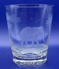 Queen Lace Crystal Double Old Fashioned African Wildlife Elephant