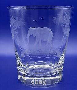 Queen Lace Crystal Double Old Fashioned African Wildlife Elephant