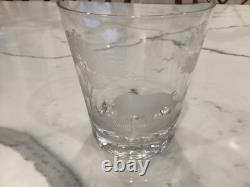 Queen Lace Crystal Slanted Double Old Fashioned African Wildlife 4 3/4 RARE