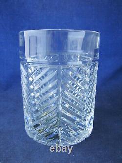 RALPH LAUREN Crystal Herringbone Double Old Fashioned Glass Set of 4 NEW in BOX