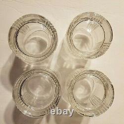 RALPH LAUREN GLEN PLAID SET OF 4 CRYSTAL DOUBLE OLD FASHIONED GLASSES GermanyNIB
