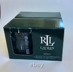 RALPH LAUREN GLEN PLAID SET OF 4 CRYSTAL DOUBLE OLD FASHIONED GLASSES Germany