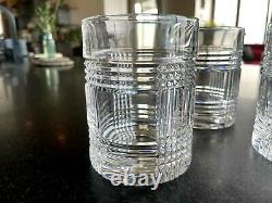 RALPH LAUREN Glen Plaid Lead Crystal Whiskey Glasses Double Old Fashioned NEW