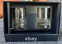RALPH Lauren Cut Crystal Whiskey Glasses Set of 2 Double Old Fashioned