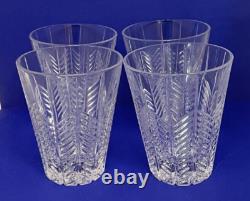 RARE 4 Mikasa Double Old Fashioned Cocktail Glasses Abstract Set of 4 HTF