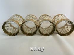 RARE Culver Valencia Barware Double Old Fashioned Glassware 22K Gold New 4