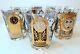 RARE MCM Set of 6 Georges Briard ITS LATER THAN YOU THINK Old Fashioned Glasses