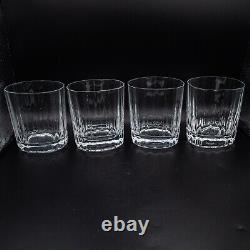 READ- Dansk Crystal Facette Double Old Fashioned Tumbler Glasses 3 7/8-Set of 4