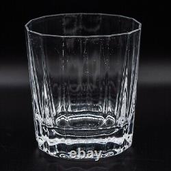 READ- Dansk Crystal Facette Double Old Fashioned Tumbler Glasses 3 7/8-Set of 4