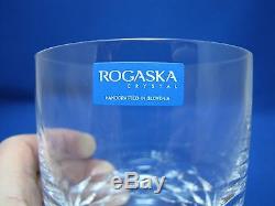 REFLECTION by ROGASKA CRYSTAL, 6 DOUBLE OLD FASHIONED WHISKEY ROCKS GLASSES NEW