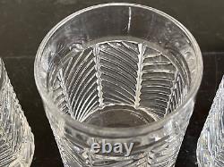 Ralph Lauren 4 1/8 Tall Herringbone Double Old Fashioned Whiskey Glasses