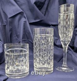 Ralph Lauren ASTON Crystal Set Of 3 Glasses Double Old Fashioned-Highball-Flute