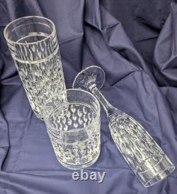 Ralph Lauren ASTON Crystal Set Of 3 Glasses Double Old Fashioned-Highball-Flute
