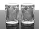 Ralph Lauren Argyle 12 Oz Crystal Double Old Fashioned Whiskey Glasses -set Of 2
