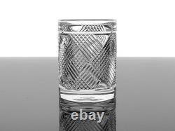Ralph Lauren Argyle 12 Oz Crystal Double Old Fashioned Whiskey Glasses -set Of 2