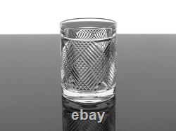 Ralph Lauren Argyle 12 Oz Crystal Double Old Fashioned Whiskey Glasses -set Of 2