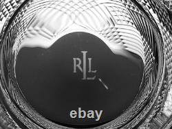 Ralph Lauren Argyle 12 Oz Crystal Double Old Fashioned Whiskey Glasses -set Of 2