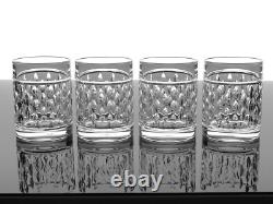 Ralph Lauren Aston 12 Oz Crystal Double Old Fashioned Whiskey Glasses Set Of 4