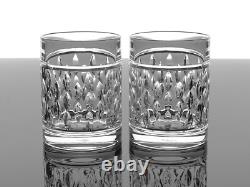 Ralph Lauren Aston 12 Oz Crystal Double Old Fashioned Whiskey Glasses Set Of 4
