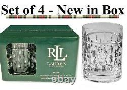 Ralph Lauren Aston Crystal Double Old Fashioned Glasses 4 DOF New polo Germany