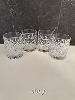 Ralph Lauren Aston Crystal Double Old Fashioned Rocks Glasses Set Of 4