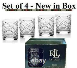 Ralph Lauren Brogan Crystal Double Old Fashioned Glasses DOF Whisky Germany New