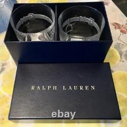 Ralph Lauren CALDWEL Double Old Fashioned Whisky 12 Ounces Glasses Set of 2 NEW