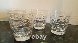 Ralph Lauren Claremont double old fashioned set of 4 with box crystal glasses