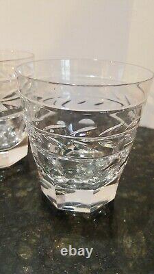 Ralph Lauren Claremont double old fashioned set of 4 with box crystal glasses