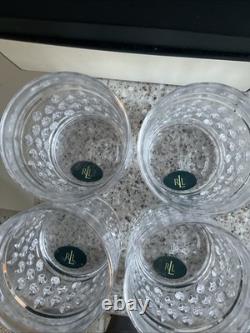 Ralph Lauren Crystal ASTON Double Old Fashioned Glass SET 4pc Original Style BN