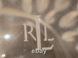 Ralph Lauren Crystal Aston Pattern Double Old Fashioned Glasses Set of 5