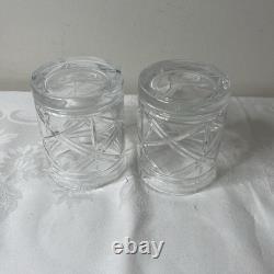 Ralph Lauren Crystal Brogan Classic Set of 2 Double Old Fashioned Glasses
