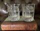 Ralph Lauren Crystal GLEN PLAID Double Old Fashioned Whiskey Glass Set Of 2