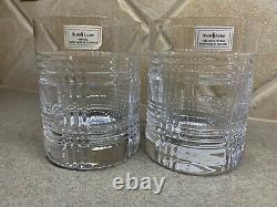Ralph Lauren Crystal Glen Plaid Classic Double Old Fashioned Glass