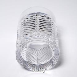 Ralph Lauren Crystal Herringbone Chevron Double Old Fashioned Tumbler Glasses 4p