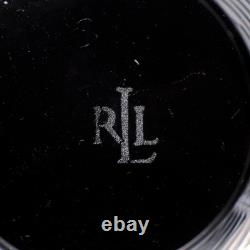 Ralph Lauren Crystal Herringbone Chevron Double Old Fashioned Tumbler Glasses 4p