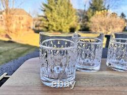 Ralph Lauren Diamond Aston Crystal Double Old Fashioned Whisky Glass 4 1/84 Pc