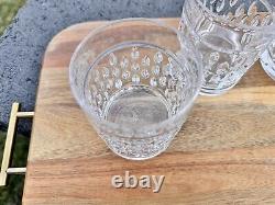Ralph Lauren Diamond Aston Crystal Double Old Fashioned Whisky Glass 4 1/84 Pc