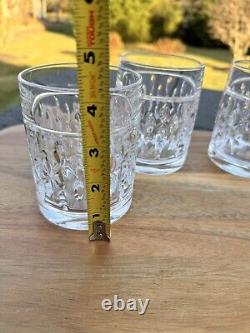 Ralph Lauren Diamond Aston Crystal Double Old Fashioned Whisky Glass 4 1/84 Pc