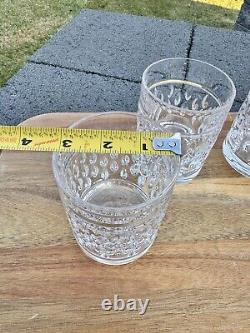 Ralph Lauren Diamond Aston Crystal Double Old Fashioned Whisky Glass 4 1/84 Pc