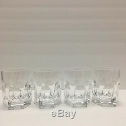 Ralph Lauren Edward Crystal 4 Double Old Fashioned Tumbler Glasses Mint