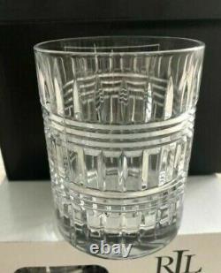 Ralph Lauren Ettrick Crystal Double Old Fashioned Glasses 4 set DOF polo Germany