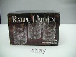 Ralph Lauren GLEN PLAID Double Old Fashioned Glasses / Set of 4 / New