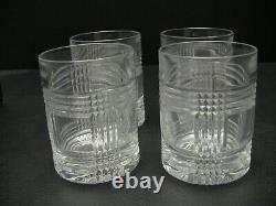 Ralph Lauren GLEN PLAID Double Old Fashioned Glasses / Set of 4 / New