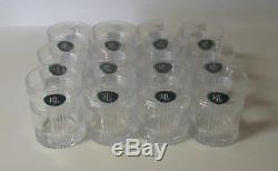 Ralph Lauren Glen Plaid 12 DOF Doubled Old Fashioned Crystal Glasses NWT