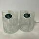 Ralph Lauren Glen Plaid Crystal Double Old Fashioned Glasses Set of 2 NEW