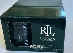 Ralph Lauren Glen Plaid Crystal Double Old Fashioned Glasses Set of 4 DOF New