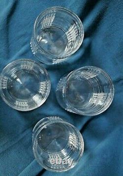 Ralph Lauren Glen Plaid Crystal Double Old Fashioned/Whiskey Glasses (4)