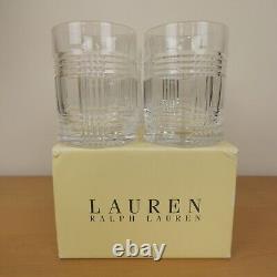 Ralph Lauren Glen Plaid Glasses Double Old Fashioned Set New Yellowstone