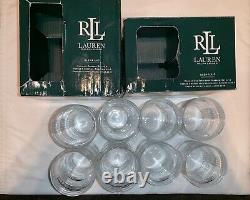 Ralph Lauren Glen Plaid Highball & Double Old Fashioned Crystal Glasses, Set of 8